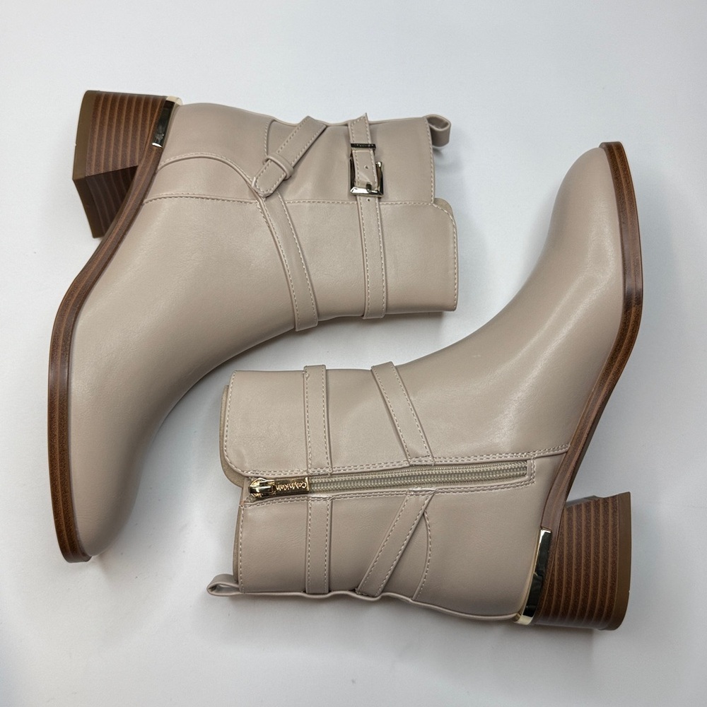 Calvin Klein Women's Jasen Buckle Strap Block Heel Booties- Size 5.5 - Picture 8 of 12